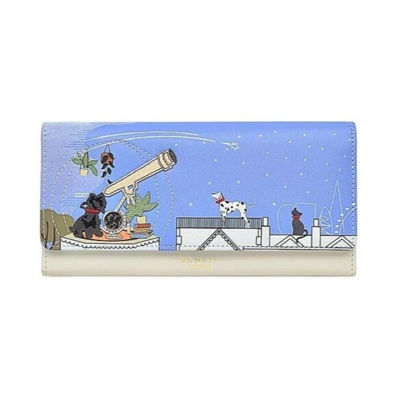Radley London The Observatory Flapover Leather Matinee Wallet Dalmatian Scottie - Picture 2 of 10